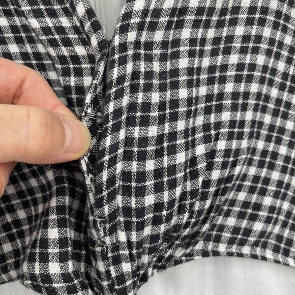 Abercrombie & Fitch Black and White Checkered Midi Dress - Picture 6 of 16